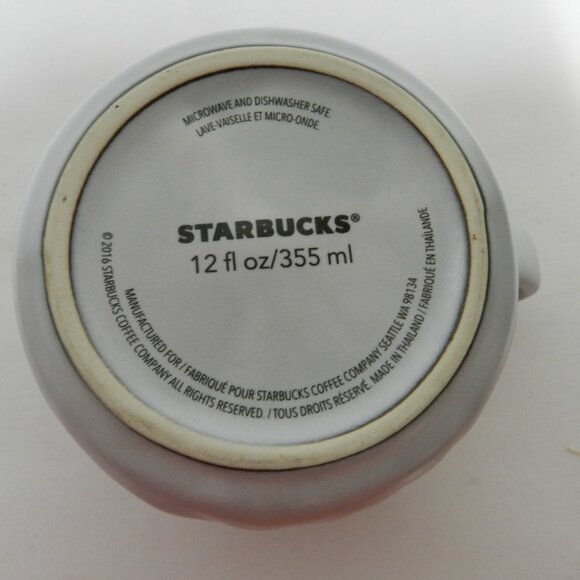 Starbucks 2016 Siren Mug Since '71 Logo Gray Matte Raised Mermaid micro dish - Picture 8 of 9